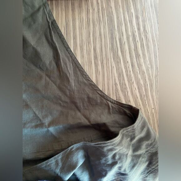 Torrid Green Linen Blend Short-all Romper Size 4 Sleeveles Pockets - Picture 11 of 15